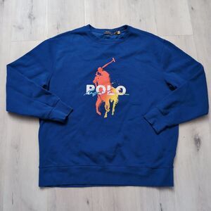 Polo Ralph Lauren Sweatshirt Mens 1XB Paint Splatter Big Pony Crewneck